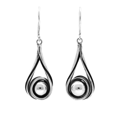 Kolczyki artystyczne oksydowane